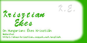 krisztian ekes business card
