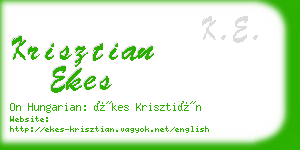krisztian ekes business card